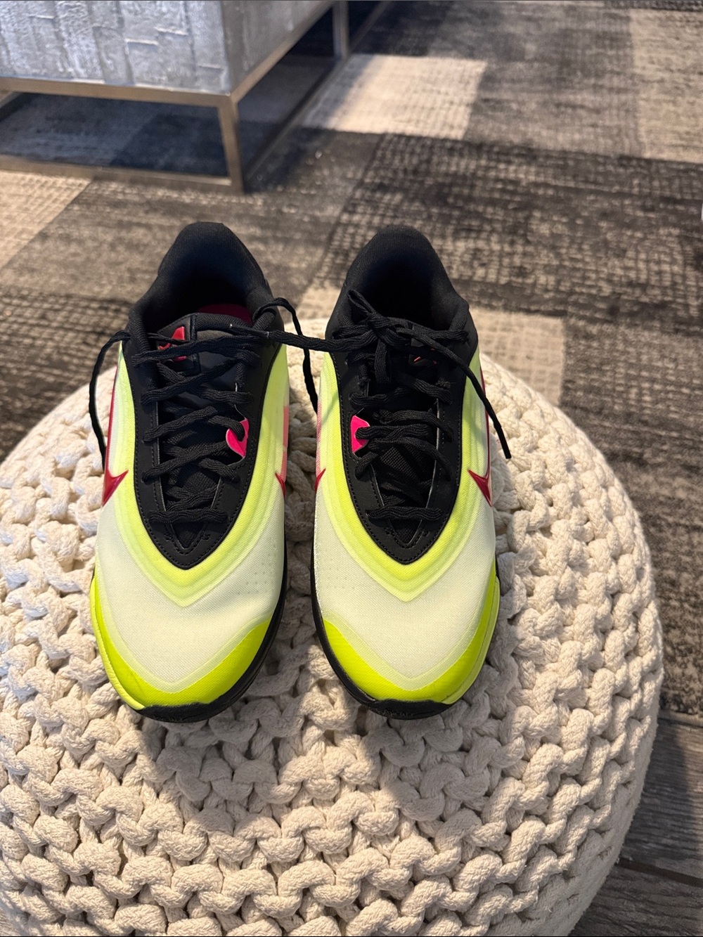 Nike Black, Neon Yellow & Pink Running Shoes